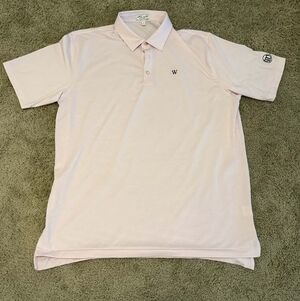 Peter Millar Wisconsin  Light Pink Summer Comfort Shirt XL
